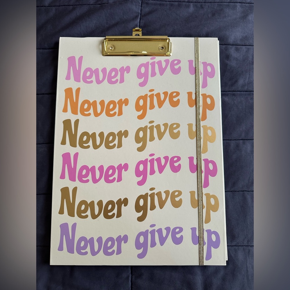 Motivational Clipboard with Colorful Text